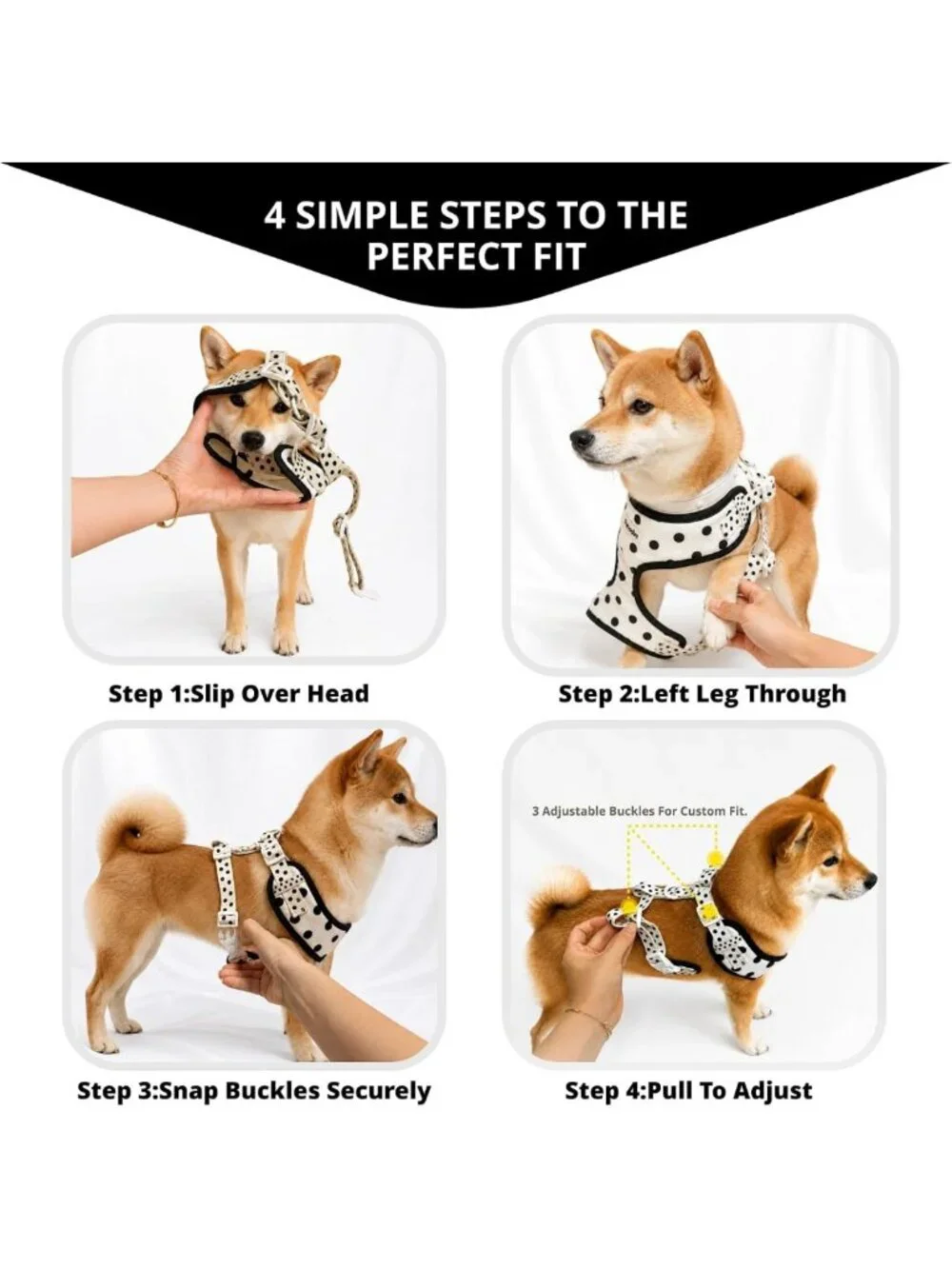 Medium No-Pull Dog Harness with Embroidered Heart - Pink Pet Vest for Comfort